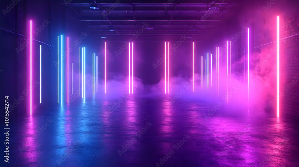 Neon Lights 3D Background Neon Lights 3D Background