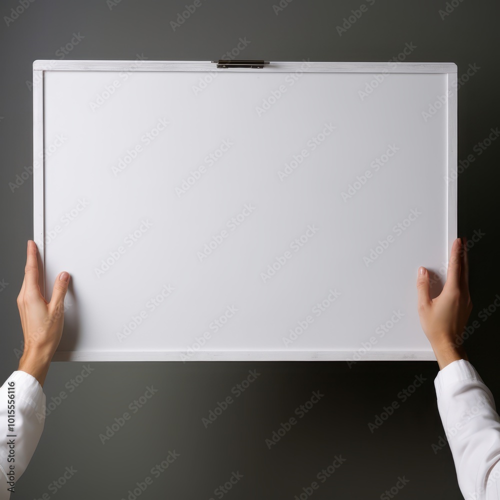 Blank White Paper Mockup Held by Hands - Minimal Presentation Background Blank White Paper Mockup Held by Hands - Minimal Presentation Background