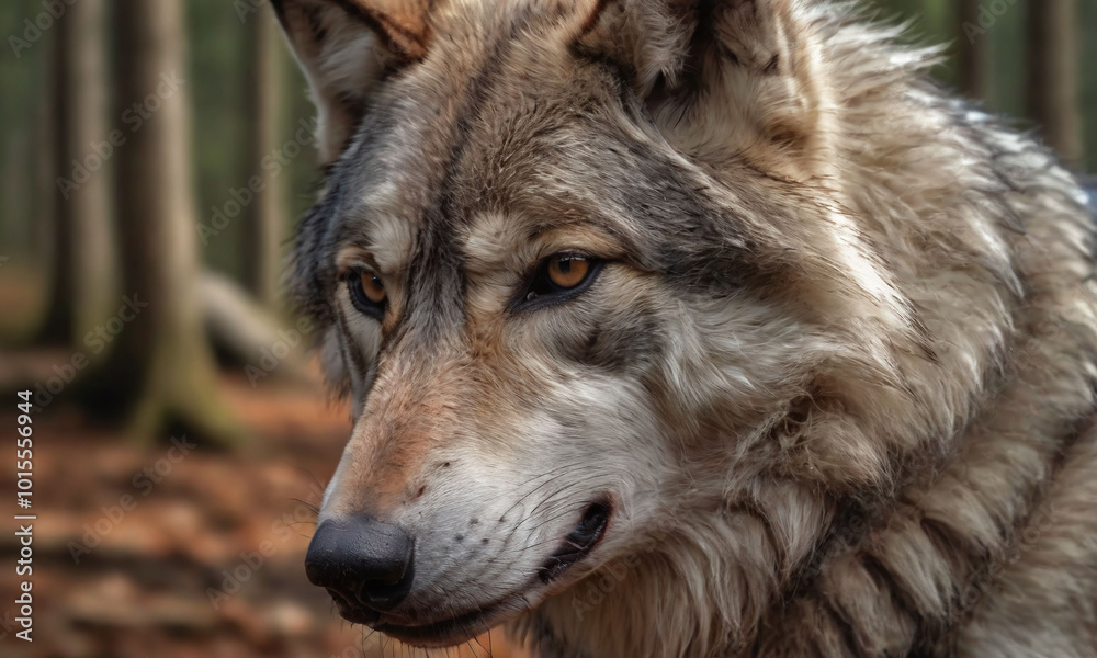 Fototapeta premium gray wolf portrait