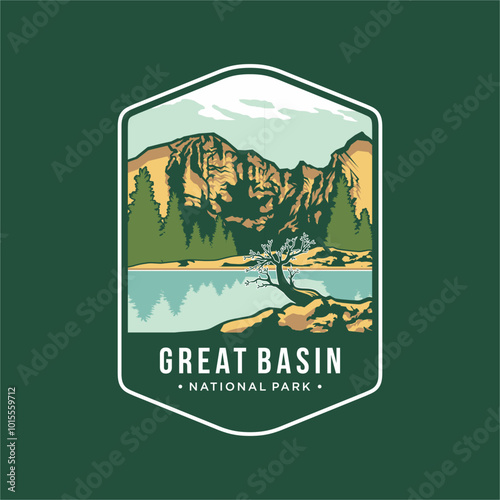 Great Basin National Park patch logo illustration