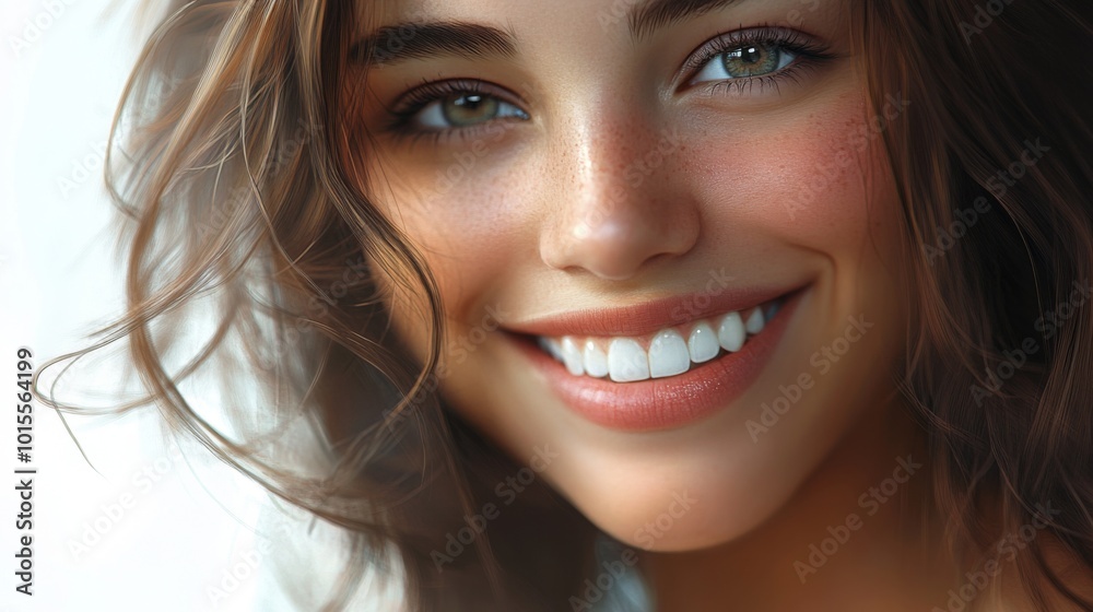 Natural Smiling Portrait of a Young Woman Natural Smiling Portrait of a Young Woman