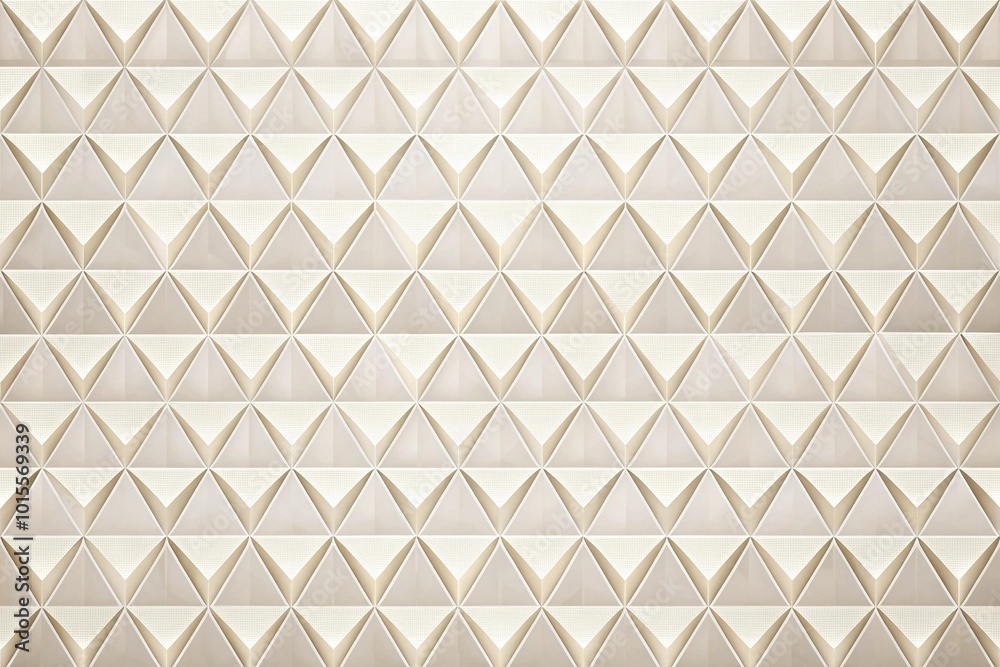 Geometric wallpaper design with white and beige asymmetrical triangles Geometric wallpaper design with white and beige asymmetrical triangles