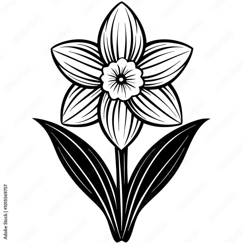 Daffodil vector art illustration