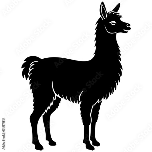 Llama silhouette vector  art