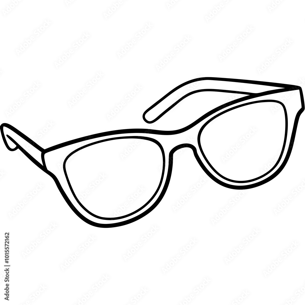 glasses isolated on white vector line art glasses isolated on white vector line art