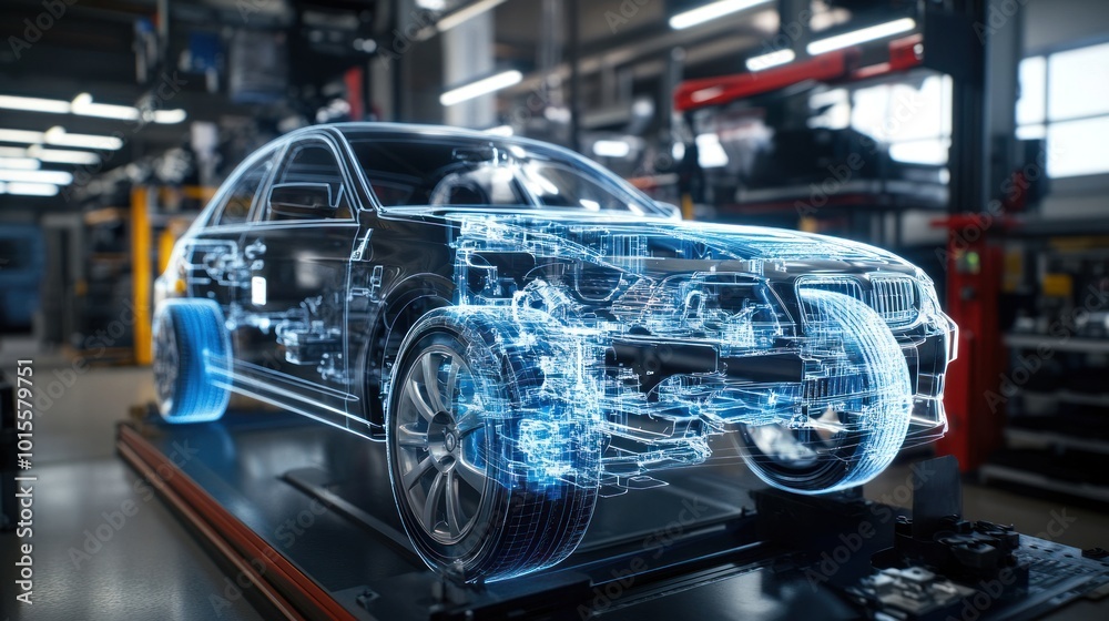 Engine bay inspection with AR: Augmented reality diagnostics software providing real-time insights for vehicle maintenance Engine bay inspection with AR: Augmented reality diagnostics software providing real-time insights for vehicle maintenance