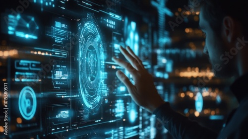 Hologram icons for B2B marketing: Digital tools and holographic technology driving interactive sales strategies