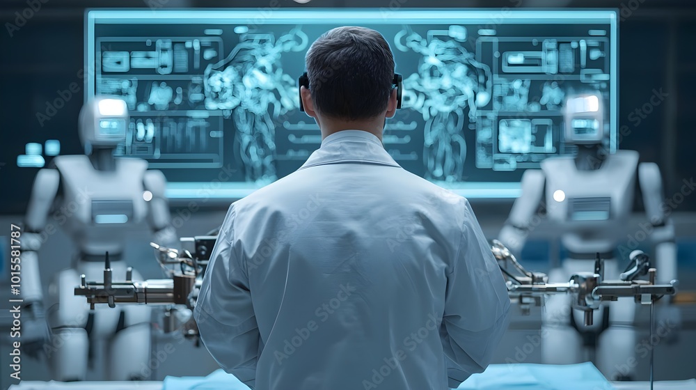 Scientist Observing Robots Scientist Observing Robots