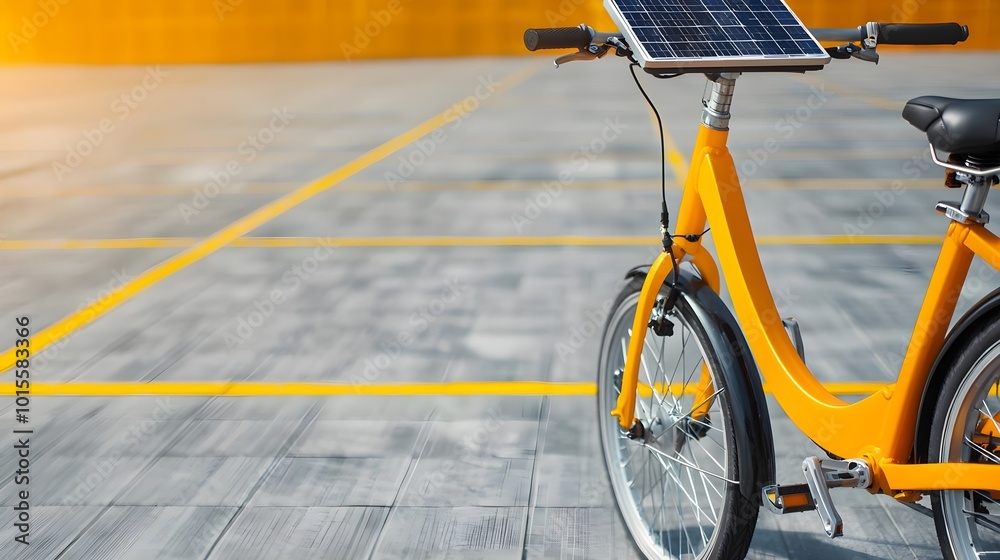 Naklejka premium Solar Powered Bicycle
