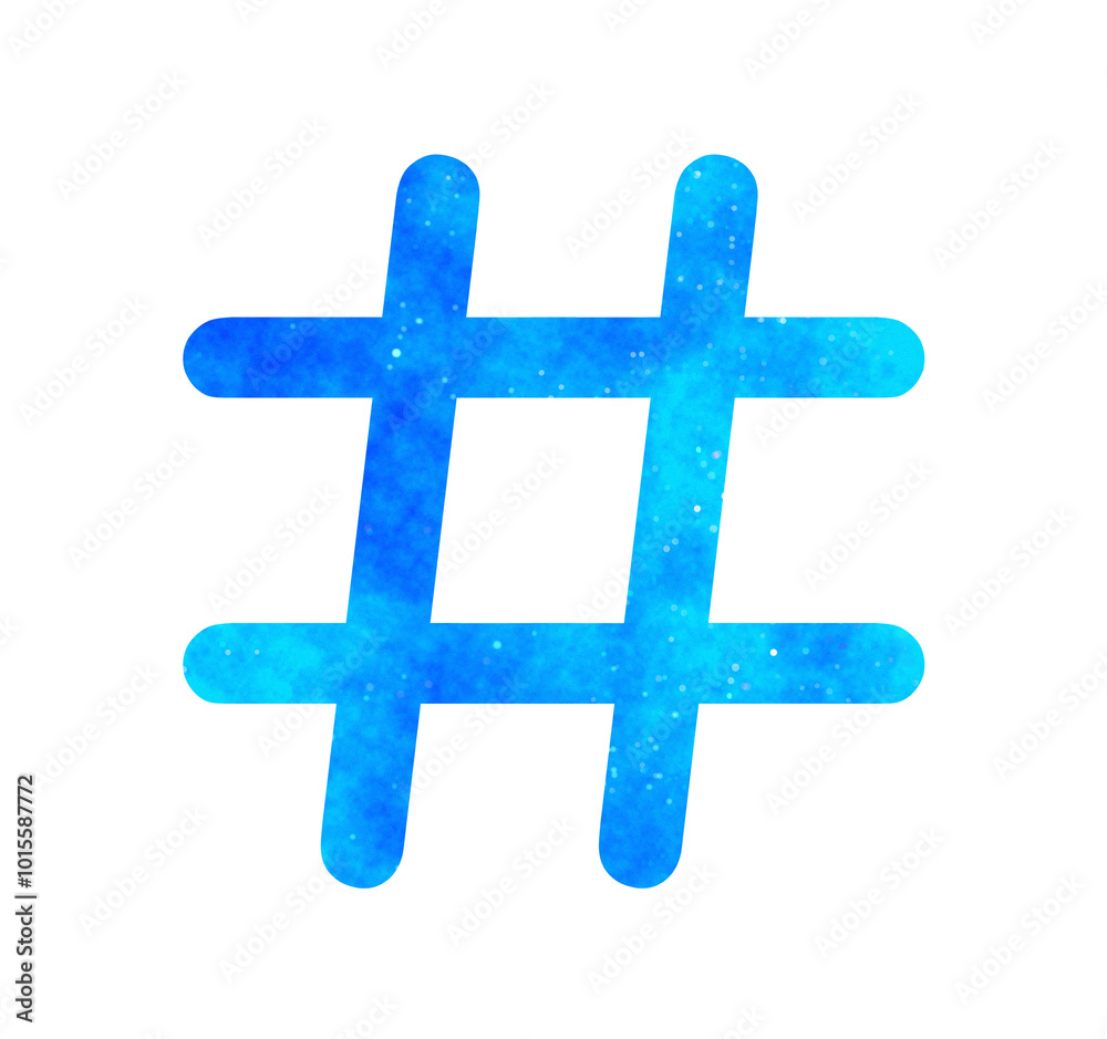 Obraz premium 青い星空｜ハッシュタグ 