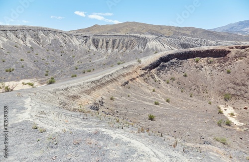 Ubehebe Crater in Death Valley National Park, a colorful maar volcano photo