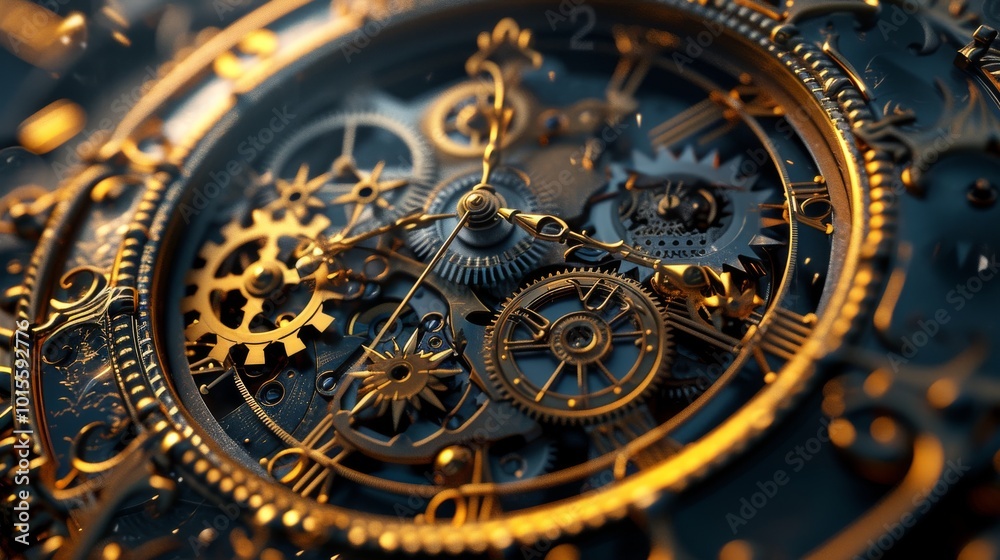 A macro view of intricate golden watch gears and mechanisms reveals the complexity and artistry behind luxury timepieces. Perfect for highlighting precision, craftsmanship, and mechanical beauty. A macro view of intricate golden watch gears and mechanisms reveals the complexity and artistry behind luxury timepieces. Perfect for highlighting precision, craftsmanship, and mechanical beauty.