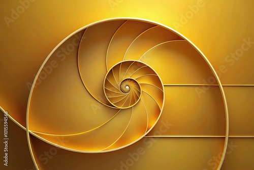 Golden ratio Fibonacci spiral background wallpaper