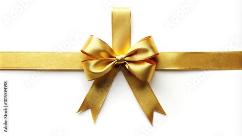 Golden ribbon with white background