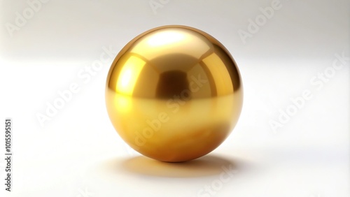 Golden sphere isolated on a white background