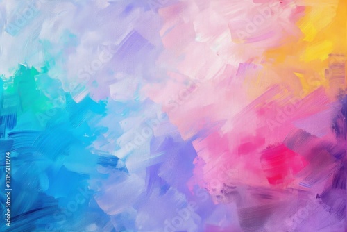 Soft and Pastel and geometric shapes oil painting texture background panorama banner