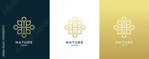 abstract luxury people family and human unity logo template. symbol for teamwork, social group, community.