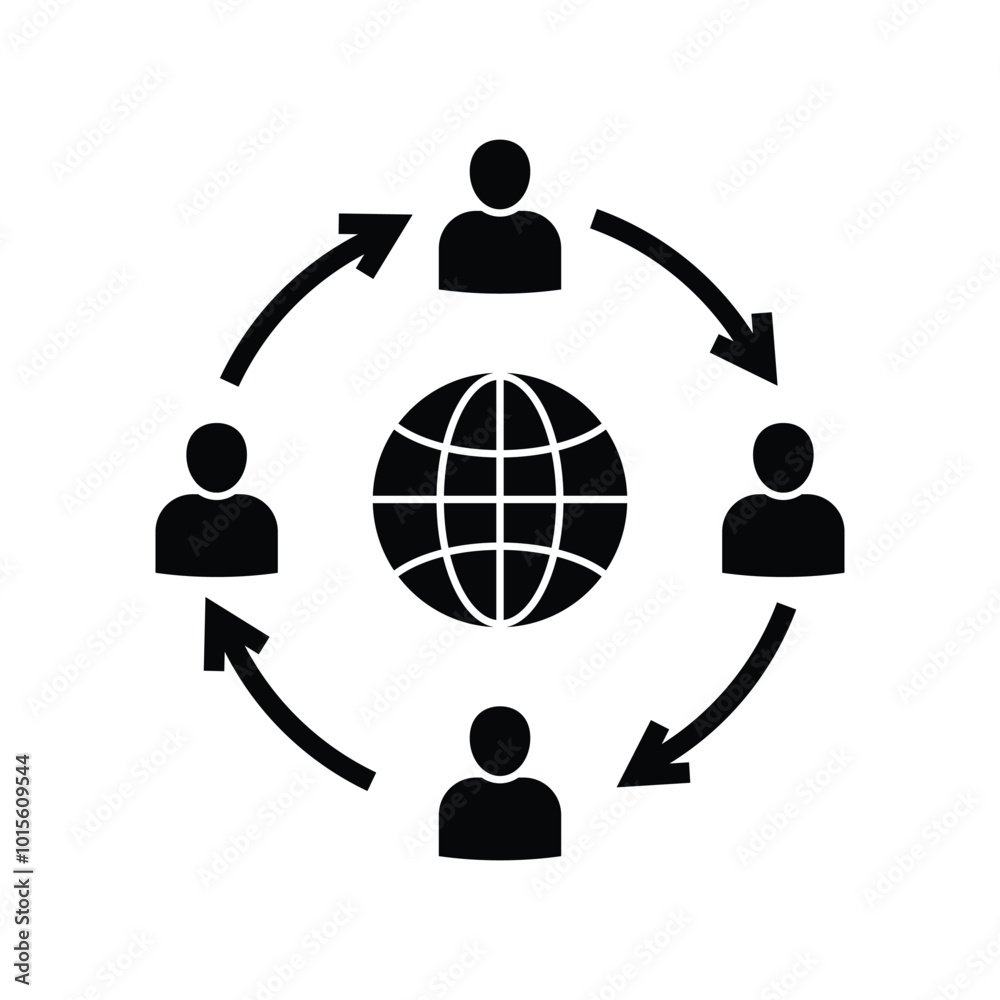 Business collaborate icon vector for graphic design, logo, web site, social media, mobile app, ui illustration