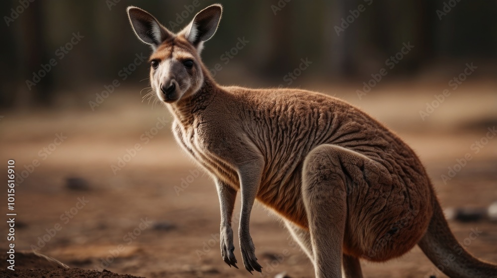 Kangaroo over a blurry background Kangaroo over a blurry background