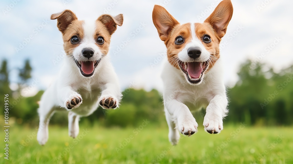 Dog and cat jumping through the air, playing in a field, dynamic and joyful, captured in midmotion Dog and cat jumping through the air, playing in a field, dynamic and joyful, captured in midmotion
