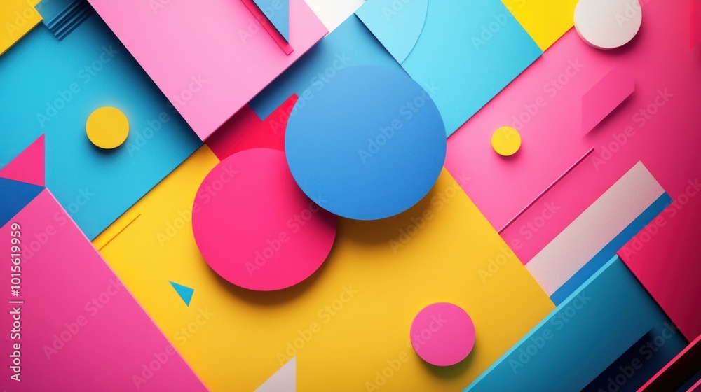 Abstract Geometric Shapes in Vibrant Colors Abstract Geometric Shapes in Vibrant Colors