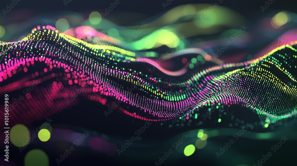 Vibrant Flow of Digital Data in Abstract Visualization Vibrant Flow of Digital Data in Abstract Visualization