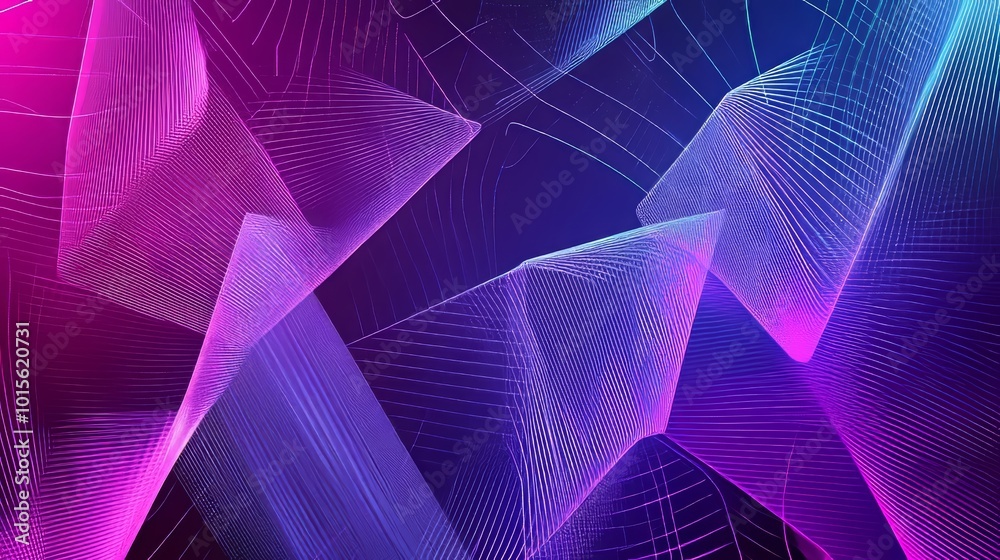 Abstract background with neon lines and geometric shapes, in purple and blue tones, high resolution, high detail, sharp focus, no blur, vector illustration, no text or logo in the center of the design Abstract background with neon lines and geometric shapes, in purple and blue tones, high resolution, high detail, sharp focus, no blur, vector illustration, no text or logo in the center of the design
