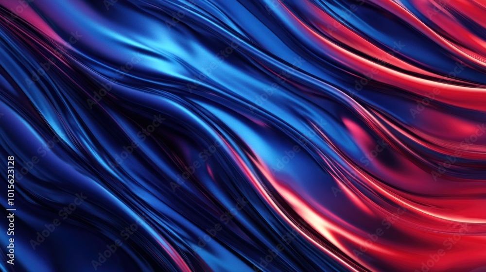 Abstract Blue and Red Waves Abstract Blue and Red Waves