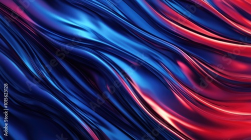 Wallpaper Mural Abstract Blue and Red Waves Torontodigital.ca