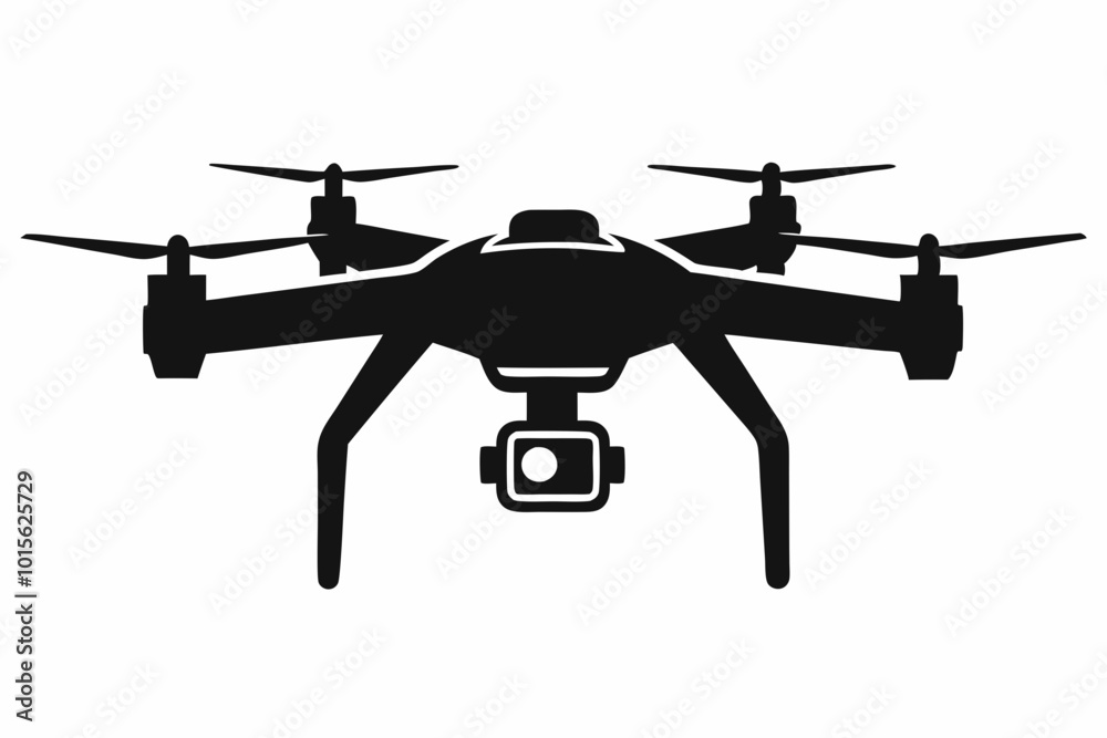 Drone silhouette vector, drone camera icon silhouette vector illustration
Drone silhouette vector, drone camera icon silhouette vector illustration