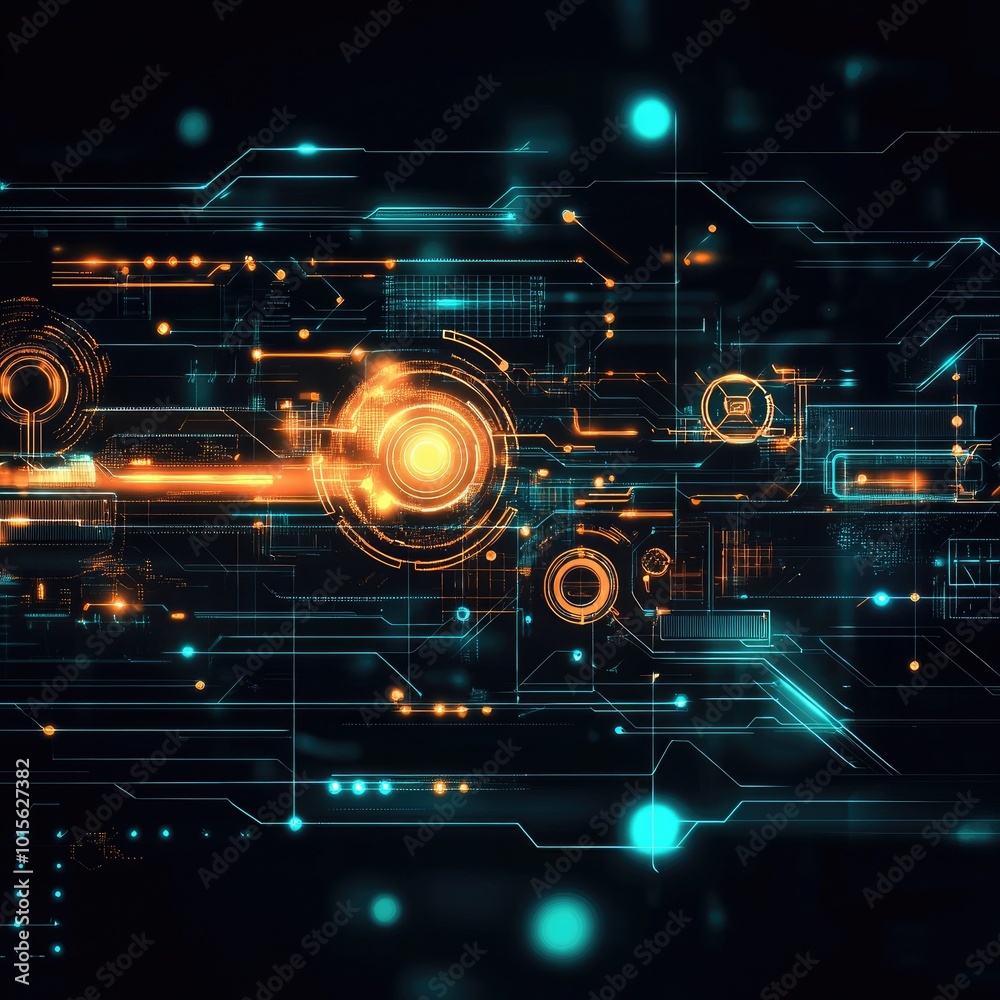 Futuristic digital technology background with glowing circuits and abstract patterns, ideal for tech and innovation themes. Futuristic digital technology background with glowing circuits and abstract patterns, ideal for tech and innovation themes.