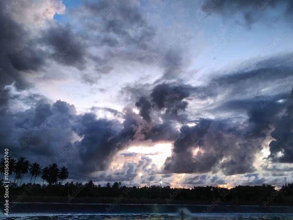 clouds over the river