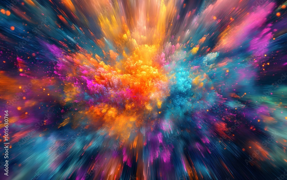 A vibrant explosion of colors creating a stunning abstract background, perfect for art and design projects. A vibrant explosion of colors creating a stunning abstract background, perfect for art and design projects.