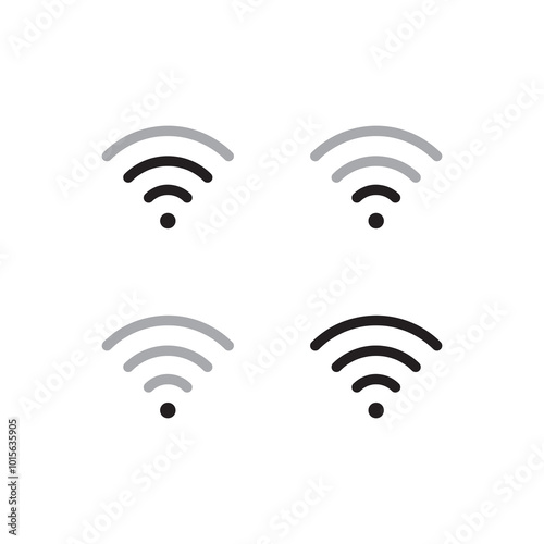 WI FI isolated vector icons. Wifi icon wireless internet sign flat illustration for web and app..eps