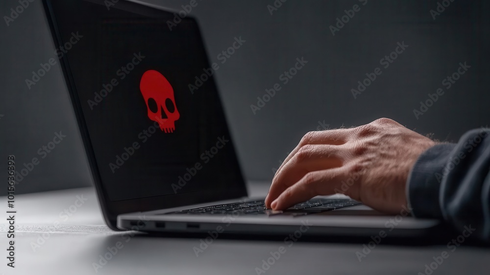 Closeup of a phishing alert notification, with a warning symbol and Phishing Detected message on a laptop Closeup of a phishing alert notification, with a warning symbol and Phishing Detected message on a laptop