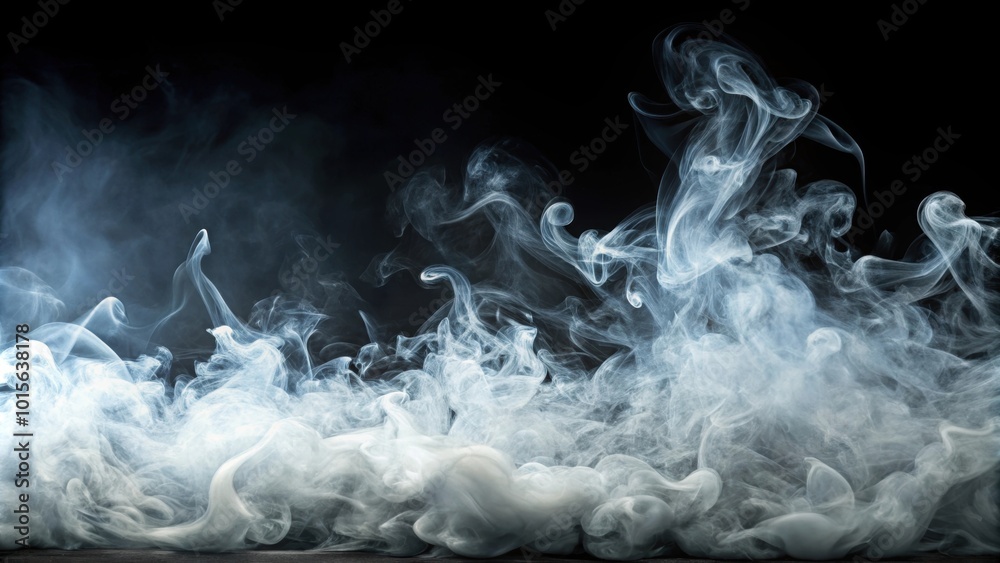 Fototapeta premium Wispy light smoke effect rising bottom to top, vapor, mist, fog, ethereal, floating, airy,delicate, movement, ascend