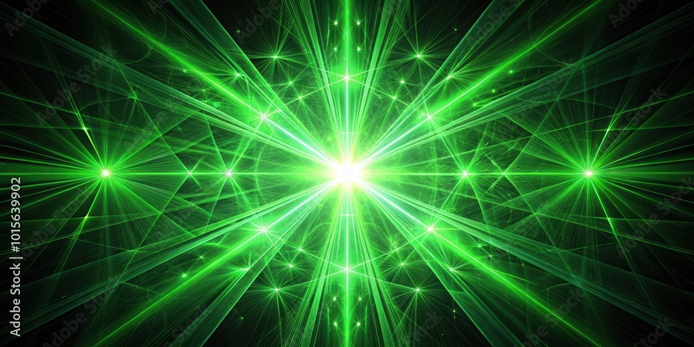 Green glowing fractal shapes and rays on black background, fractal, rendering, abstract, patterns, green, glowing Green glowing fractal shapes and rays on black background, fractal, rendering, abstract, patterns, green, glowing
