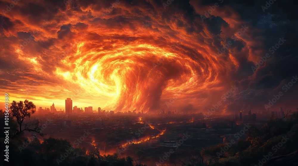 Nature’s fury is unleashed in this powerful illustration, with devastating storms wreaking havoc on the land. Nature’s fury is unleashed in this powerful illustration, with devastating storms wreaking havoc on the land.