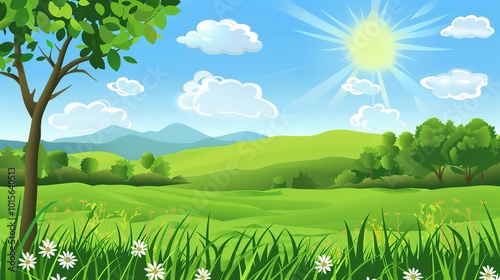 Grassland and Green Grass Background - a serene and natural visual. The grassland with lush green grass creates a peaceful and captivating scene