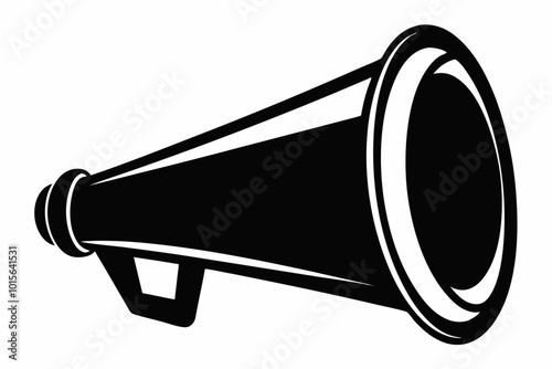 megaphone silhouette, minimal car horn icon vector illustration	