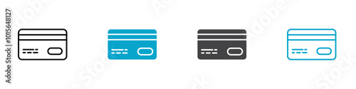 credit card icon set for web and mobile app