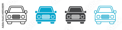 car icon set for web and mobile app