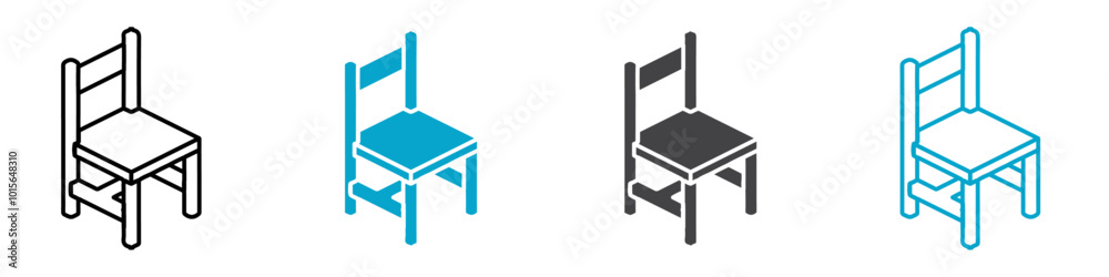 chair icon set for web and mobile app chair icon set for web and mobile app