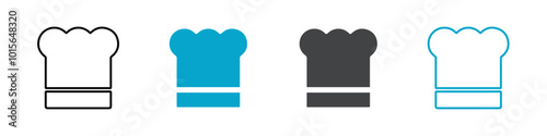 chef hat icon set for web and mobile app