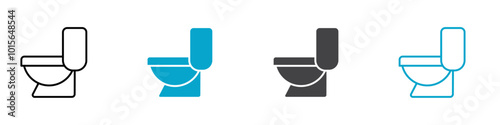 commode icon set for web and mobile app