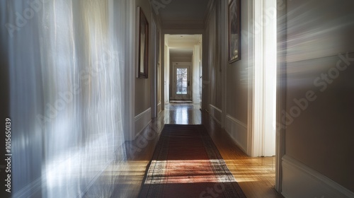 Sunlight Streaming Through a Hallway