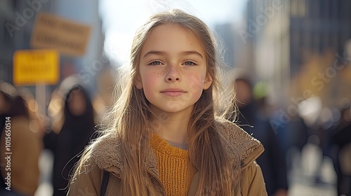 Young activists take to the streets, protesting against environmental destruction and demanding climate action.