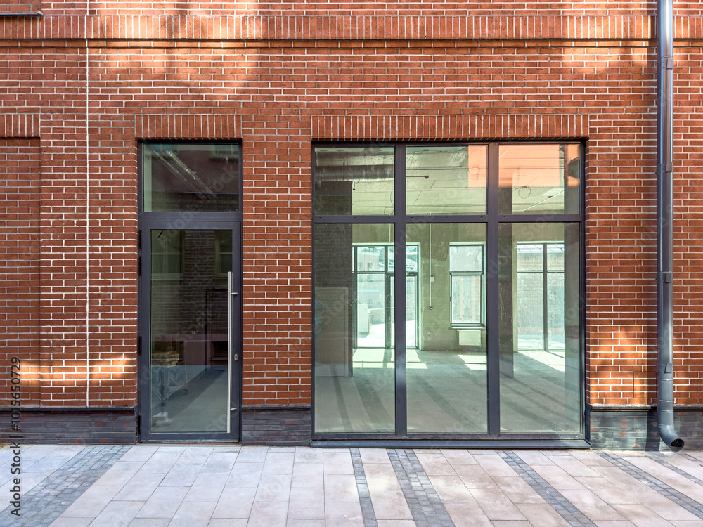 old red brick industrial building renovated into a modern office space. old red brick industrial building renovated into a modern office space.