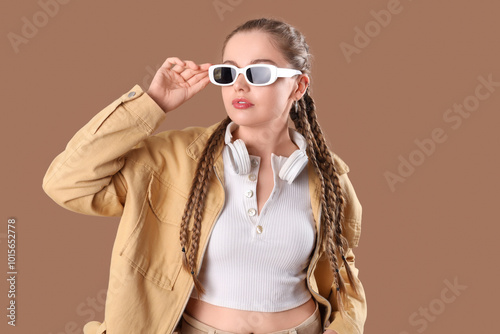 Beautiful young woman with ...