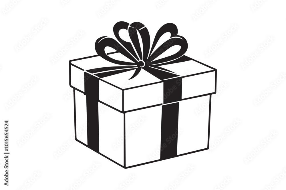 gift of joy Silhouette Vector illustration gift of joy Silhouette Vector illustration